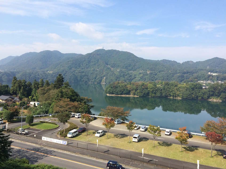 津久井湖を見下ろす