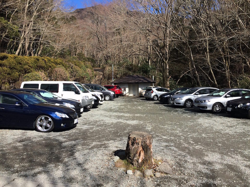 金時神社の駐車場