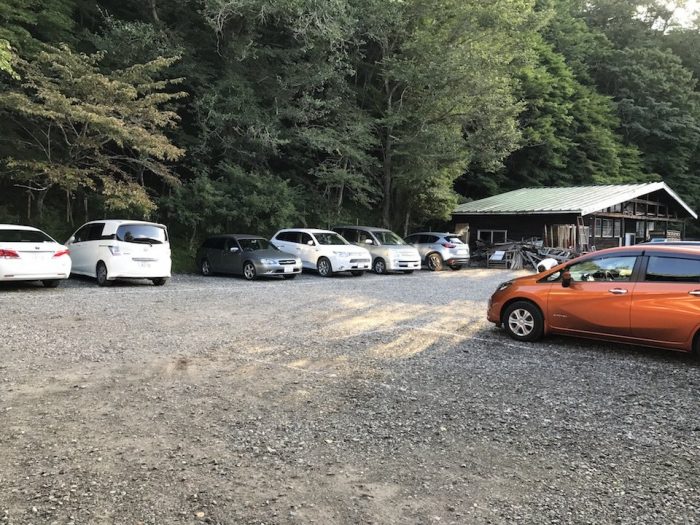 二荒山神社の登山者用駐車場