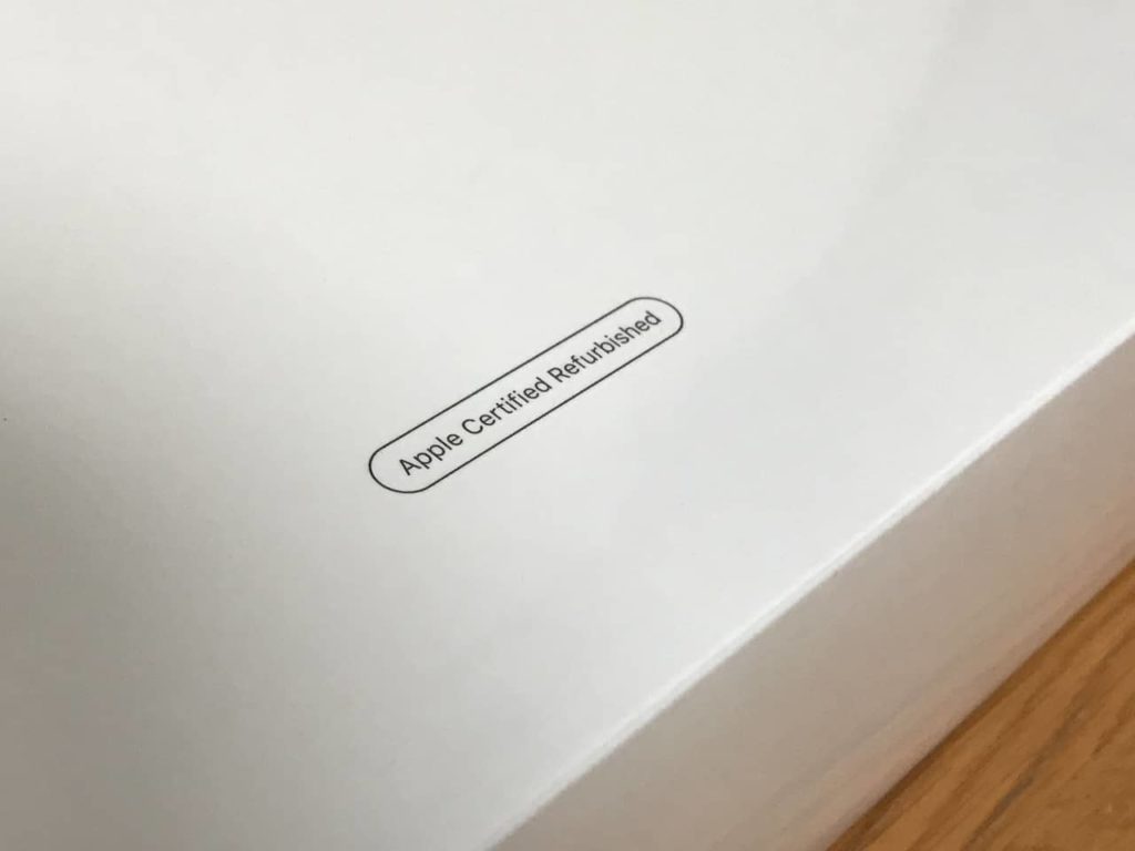 Apple 認定整備済のMacのパッケージ