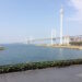 東山魁夷せとうち美術館のカフェからの瀬戸内海を望む
